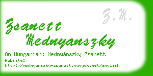 zsanett mednyanszky business card